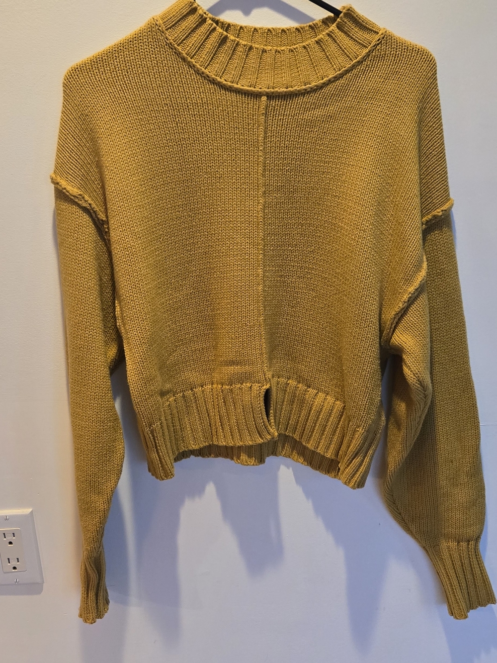 Zara Mustard Crewneck Knit Sweater - Picture 3 of 4
